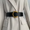 Ceintures Mode féminine noir large ceinture carré boucle ardillon simili cuir ceinture décorative manteau robe Simple robe ceinture 221107