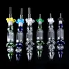 도매 미니 넥타 수집기 키트 담크 담크 10mm 14mm 넥터 수집기 ​​Dab Straw Oil Rigs Micro NC Set Glass Water Pipe Titanium Tip NC18