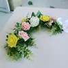 Flores decorativas Cadeira de casamento Back Decoração de flores Artificial Frega