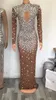 Сценическая одежда 2022 вечеринка Формальное элегантное женщина вечернее платье сложное тонкое платье на день рождения на дне дня рождения