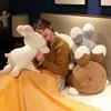 3590Cm Beautiful Rabbit Cuddle Japanese Bunny Soft Stuffed Cute 3 Colors Rabbit Animal Dolls Sleep Pillow at Home Bed Decor Gift J220729