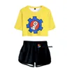 Anime SK8 Infinity Tshirt Shorts Miya Cosplay Costumes Kort ärm T -shirt Shorts Sport Past Running Tees Set för Girls J220720