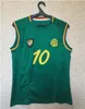 2002 2003 Cameroun Retro Soccer Jersey World # 3 Wome Cup # 10 Mboma Classic Vintage Vest Football Shirt 02 03 Commémore Home Green Sleevele 888