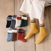 Socks Hosiery Fashion Women 2022 New Winter Girls Striped Breathable Warm Casual Cotton Crew Lady Korea Style For T221102