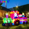 Fournitures de fête d'événement Gonflables géants de Pâques Bunny Train Outdoor Blow Up Holiday Party Display Colorful Yard Lawn Patio Decorations