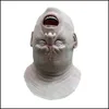 Party Masks Party Masks Halloween Reverse Old Man Head Zombie Latex Bloody effrayant Devil Fl Face Costume Cosplay Prop 220928 DRO DHSRQ