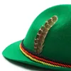 Bérets Lightweight Feather Decor Hat Fedora pour femmes hommes houlants Oktoberfest avec Western Jazz Felt