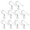 Hoop Earrings 10Pcs 925 Silver Plated DIY Earring Hooks Ear Wire Anti Allergy Jewelry Findings E56A