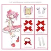 Mahou Shoujo cos Akemi Homura anime czarny długi kostium bojowy Krótka sukienka z Bowknots Cosplay Costume J220720