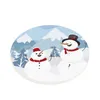 테이블 매트 4pcs 크리스마스 마시는 컵 매트 Xmas 트리 프린트 티 커피 플래칭 패드 메리 수분 흡수성 코르크 코스터