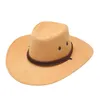 Beralar Cattleman kovboy şapkası yetişkin gündelik katı yaz batı moda güneş geniş ağzı seyahat kapağı