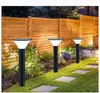 أضواء حديقة الطاقة الشمسية Bollard Light Villa Light Light Outdoor مقاومة للماء LED Electric H57cm H80cm