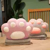 1 Pc Nouveau Doux Chat Jambe Coussin Animal Siège Coussin En Peluche Ours En Peluche Jouet Canapé Couverture Maison Chaise Décor Hiver ldren Filles Cadeau J220729