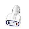 Chargeur de voiture intelligent Charge rapide Charge rapide 3 Ports QC3.0 PD type-c USB C adaptateur secteur sécurité pour téléphone iPhone Samsung