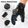 Five Fingers Gloves Glove Motorcycle Men Guantes Moto Gant Touch Screen Breathable Powered Motorbike Racing Riding Bicycle Protective Summer 221105