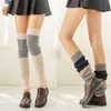 Socks Hosiery Thickened Warm Knee Pad Dot Wool Knitted Boot Cover Yo-ga Dance Leg Guard Cover Loose Over Knee Socks Autumn And Winter T221107