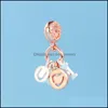 Charms Authentique 925 Sterling Sier Lettres d'amour Pendentif Charms Boîte d'origine pour Pandora Rose Or Perles Fabrication de bijoux Acces253D Dro Dh2Vy