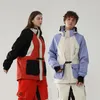 Jaquetas de esqui 2022 jaqueta de traje de esqui homens homens esportes ao ar livre snowboard espessado e quente roupas de inverno solto à prova d'água à prova d'água