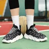 Basketbol Ayakkabıları Erkek Kafes Nefes Alabilir Tasarımcı Spor ayakkabıları Mavi Gri Erkekler Günlük Kalın Dip Jogging Açık Spor Spor ayakkabıları