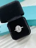 Lyxmärke Designer Ringar Topp Sterling Silver Stor Rund Shinning Zircon Charm Vigselring För Förlovning Brudar Älskare Kvinnor Alla hjärtans Par Med Box