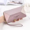 Women Engetric Patchwork Long Wallets Pu Leather Lays Ladies Coin محافظًا