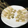 Joyer￭a de marca de lujo Collar de dise￱ador CLASELA Etiquetas de color de oro Joyer￭a de boda colgante cuadrado para mujeres con caja