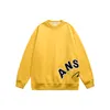 New Women Man Street tröja Par Kläder split bokstäver broderier Crewneck Pullover Autumn Winter Fashion Solid Sweatshirts W243