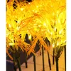 6pcs/lot Solar Waterdichte gazon licht tarweoren lichten riet lamp rijst patio tuin villa decoratieve landschapslampen