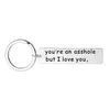 Key Rings Fashion Keyring Drive Safe Name Stainless Steel Keychain Couples Women Men Friend Family Chain Pendant Jewelry Chains Drop Smtex