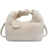 Totes luxury design handbags for women 2022 winter new warm soft plush tote bag shopping bags Messenger Shoulder bag ladies wallets Y2211