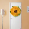 Dekorativa blommor Kreativa solros kransdörr hänger för bröllopsdekoration för främre bröllop