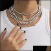 Kedjor europeiska och amerikanska överdrivna mtilayer personlighet clavicle kedja halsband klassiska enkla mode kvinnliga smycken kedjor d dhj7u