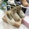 Classic Mini Lace-Up Ankle Boots Australian Padded Snow Boot Designer Fashion Men Women Sneakers Waterproof Cold Weather Shoes