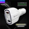 Smart Car Charger Quick Charge Fast Charging 3 Ports QC3.0 PD Type-C USB C Power Adapter Security For Phone iPhone Samsung