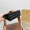 Kosmetiktaschen Hüllen Umhängetasche Damen Handtaschen Abnehmbarer Schultergurt Klappe Messenger Bags Schnalle Echtes Leder B Handtasche Geldbörse Kleine Geldbörsen