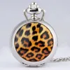 Pocket Watches Leopard Cover Design Mini Watch Silver Delicate Mirror Stylish Lady Gift Quartz