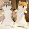 6080100cm schattige Shiba Inu Dog met kat pluche speelgoed gevulde lange dieren slaap vriendje kussen poppen kussen kussen ldren meisjes cadeau j220729