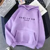 レタープリント女性トレーナー秋冬長袖原宿特大プルオーバー女性 Sudadera Mujer