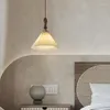 Lampada a sospensione vintage in tessuto per tavolo da pranzo e soggiorno - Lampada a sospensione a LED dal design retrò per illuminazione interna di camera da letto, bar e cucina
