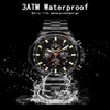 ForSining Mechanical Watch Mens Multi-Function rostfritt vattentätt komplett kalender Militära automatiska klockor Montre Relogio T2189X