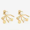 Gold Pearl örhängen Luxurys designers smycken Kvinnor Hoop Ear Studs Flower Letter Charm Pendants Earrings For Women Hoops Stud Ore238x