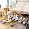 3090Cm Simulation Tigre En Peluche Poupée Vraie Vie Tigre Blanc Câlins Jouets Coussin Doux Pour Enfants Anniversaire Cadeaux De Noël J220729