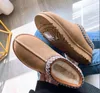 Australië Classic Snow Boots Designer Ultra Mini Tasman Slipper Dealworld dames mini half warme laars winter bont pluche satijn tazzs enkel laarsjes ujy