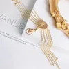 Новые модные женские женские браслеты браслеты браслет -браслет -манжеты цепь 18 тыс. Золото покрытая нержавеющей сталь