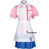 Costume a tema Nuovo Danganronpa Mikan Tsumiki Costume cosplay Carnevale di Halloween Ultimate Infermiera Costume divertente Cafe Maid Uniforme per le donne J220720