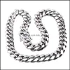 Chains High Quality Miami Cuban Link Chain Necklace Men Hip Hop Gold Sier Necklaces Stainless Steel Jewelry3122 Drop Delivery Jewelr Dhztq