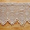 Rideau Boho rétro coton lin Crochet rideaux pour ferme cuisine café creux tricot fait à la main baie Gazebo fenêtre rideaux