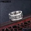 Bandringen Fashion Trend Brand Retro Cross Band Rings heren roestvrij staal hiphop rock mannelijke sieraden titanium accessoires maat 78910 dhh9w