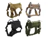 Dog Collars Adjustable Tactical Harness Training Vest Military Water Resistant With Handle Hunting Patches For Large Medium Dogs