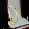 20ss amantes pulsera diamante brazalete personalizado pulseras para mujeres brazaletes de oro plateado hombres dise￱ador de lujo joyer￭a titanio acero pareja de perno de moda tornillo